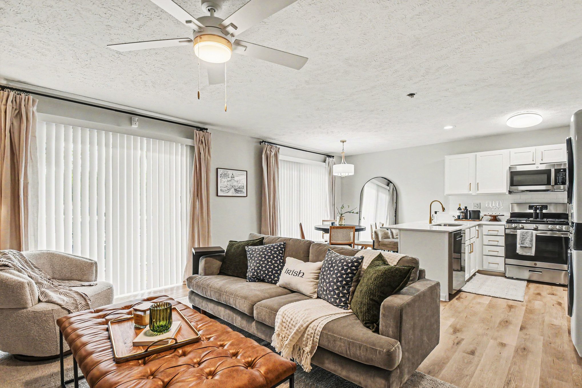 Renovated living room at Legacy Landings